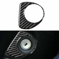 ijiangq Engine Start Ignition Switch Button Carbon Fiber Cover Interior Mouldings For Ford F-150 2015-2020