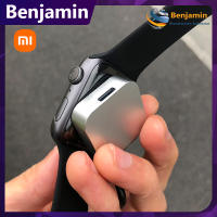 Xiaomi เครื่องชาร์จแบตเตอรี่ไร้สายแม่เหล็กโลหะแบบพกพาพร้อมพวงกุญแจสำหรับนาฬิกา Apple ซีรีส์ชนิด C อินพุตเร็วคู่ IOS แผ่นชาร์จ USB สำหรับ IWatch