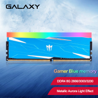 GALAXY ใหม่ RAM หน่วยความจำ DDR4 GAMER DDR4สีฟ้า8G 2666MHz 3000MHz 3200MHz 1.2V 1.35V DIMM เดสก์ท็อป Gaming หน่วยความจำ Nemoria RAMs