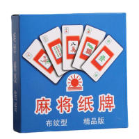 Mahjong Cards Mini Travel Portable Paper Mahjong Playing Cards No Noise Entertainment Playing Cards Kit Reusable Mah Jong Paper Game for Traveling top sale