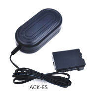 ACK-E5อะแดปเตอร์ไฟ AC Pengecas Bekalan DR-E5 DC Coupler LP-E5 LPE5 Bateri สำหรับ Canon EOS 450D 500D 1000D XS XSi กล้อง T1i