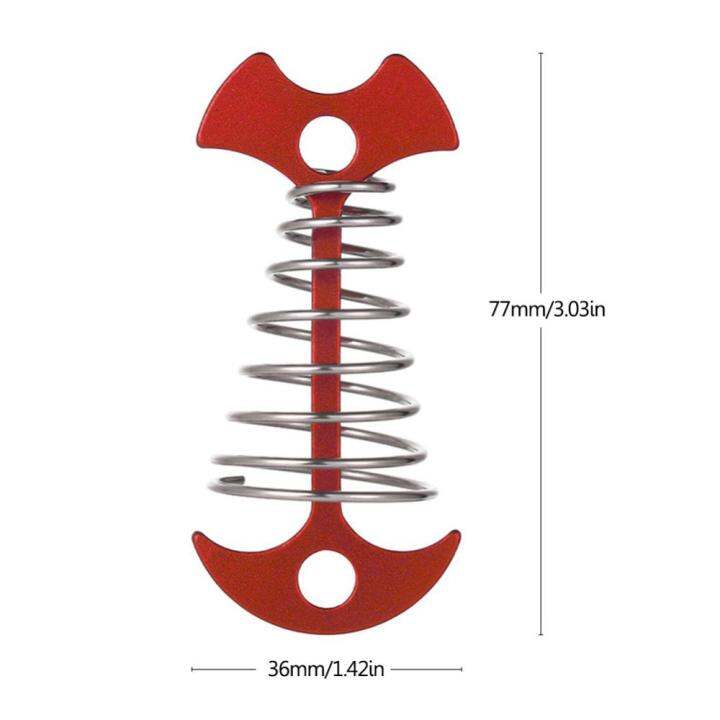 ตะปูสำหรับติดตั้งกลางแจ้งแบบพกพาสำหรับแคมป์ปิ้งตะขอเกี่ยวสปริงเต็นท์เชือกหัวเข็มขัดพร้อมตะขอกันสาดเต็นท์ตั้งแคมป์ล็อค