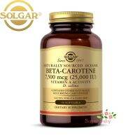 Solgar Naturally Sourced Oceanic Beta-Carotene 7,500 mcg (25,000 IU) 90 Softgels เบต้าแคโรทีน 90 ซอฟท์เจล