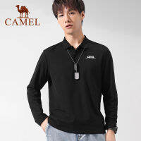 Cameljeans กีฬาเสื้อโปโลผู้ชายฤดูใบไม้ร่วงแขนยาวบางหลวมเสื้อยืดชาย