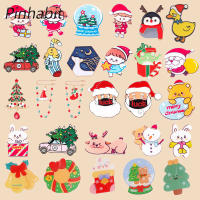 Pinhabit Snowman,ซานตาคลอส,เข็มกลัดคริสต์มาส,50แบบ,เครื่องประดับเสื้อผ้าสำหรับเพื่อน