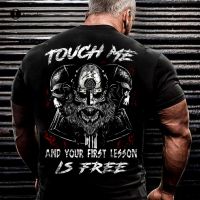 Touch Me And Your First Lesson Is Viking Tshirt Tee Shirt