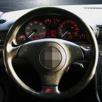 Hand-stitched Car Steering Wheel Cover Soft Black PU Artificial Leather For Audi TT (8N) 1998-2001 A8 S8 (D2) 1998-2002 S4 (B5)