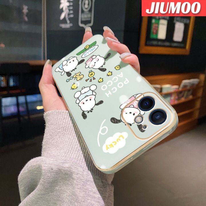 เคส-jiumoo-สำหรับ-tecno-pova-3-pova-neo-pova-neo2-pova-4-pro-เคสการ์ตูน-happy-pochacco-สุดหรูเคสโทรศัพท์ชุบดีไซน์ใหม่แฟชั่นเคสป้องกันลวดลายขอบสี่เหลี่ยมปลอกนิ่มเคสกันกระแทกเลนส์กล้องถ่ายรูปคลุมทั้งหมด