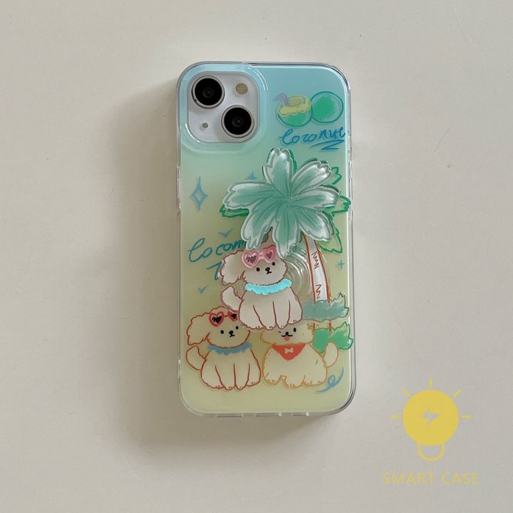 for-เคสไอโฟน-14-pro-max-puppy-coconut-cute-summer-เคส-phone-case-for-iphone-14-pro-max-plus-13-12-11-for-เคสไอโฟน11-ins-korean-style-retro-classic-couple-shockproof-protective-tpu-cover-shell