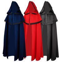 Gothic Hood Cape สำหรับผู้หญิงผู้ชายฮาโลวีนยุคกลางเสื้อคลุมยาว Overcoat