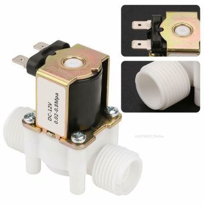 ☬❍ Normally Open 1/2 quot; 3/4 quot; Plastic Solenoid Valve 12V 24V Magnetic Dispenser Water Pneumatic Pressure Controller Switch 12 24 volt