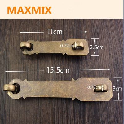 Chinese antique lock Pure copper chain Buckle Door Latch Door lock Copper thickened latch Door Hardware Locks Metal film resistance
