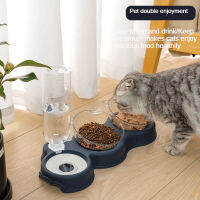 Double Pet Bowls Drinking Raised Stand Dish Bowls Cat Dog Feeding Supplies Pet Accessories Cat Dog Automatic Food Water Feeder