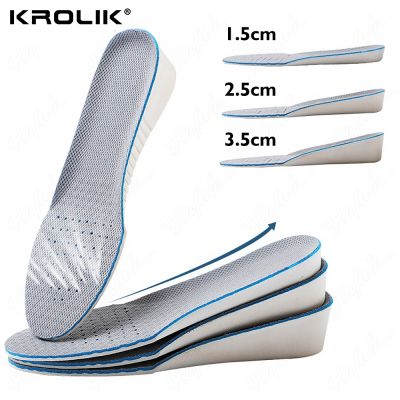 Height Increase Insoles For Men/Women 1.5/2.5/3.5 Cm Up Invisiable Arch Support Orthopedic Elevator Insoles Shock Absorption Pad