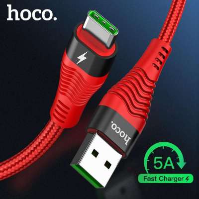 Hoco U53 สายชาร์จ ซุปเปอร์ชาร์จ 5A Super Charge TYPE-C สำหรับ OPPO Huawei One Plus ถ่ายโอนข้อมูลได้ Flash Charging Data Cable