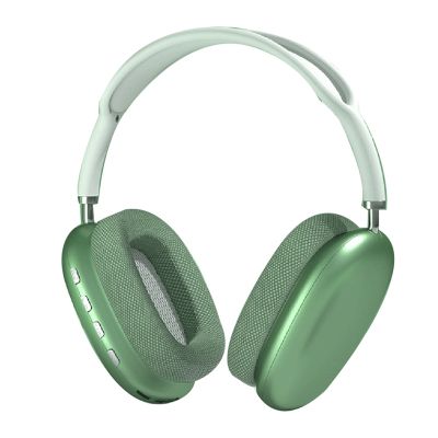 Wireless Headphones over Ear Headphones Earphone with Mic for Phone PC Computer -Green