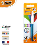 BIC บิ๊ก ปากกา 4 Colours Shine in Blister ปากกา 4สี ปากกาลูกลื่น น้ำหมึก4in1 หัวปากกา 1.0 mm.(Blue) จำนวน 1 ด้าม
