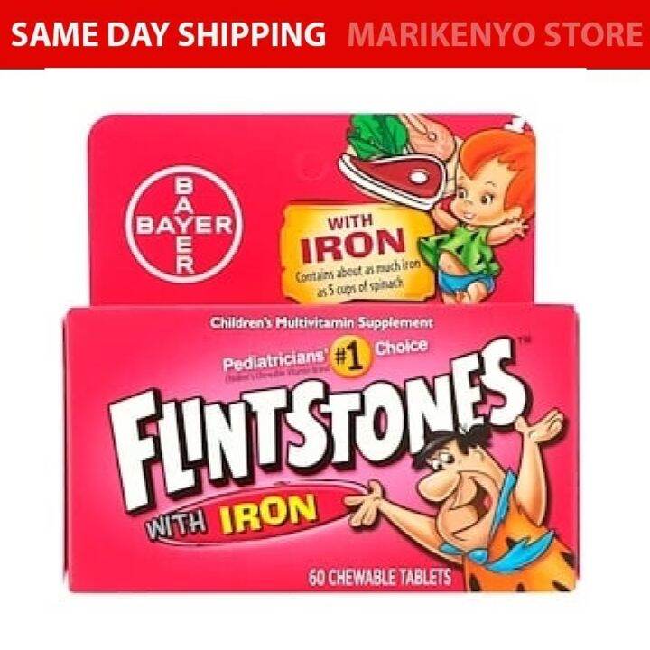 Flintstones Children's Multivitamin with Iron Fruit Flavors 60 Chewable