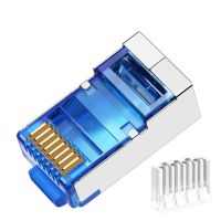 ஐ❖❦ Cat6a RJ45 Connector 8P8C Modular Crystal Head Network Cable Plug Gold Plated Category 6A Ethernet Adapter For UTP FTP SFTP 1mm