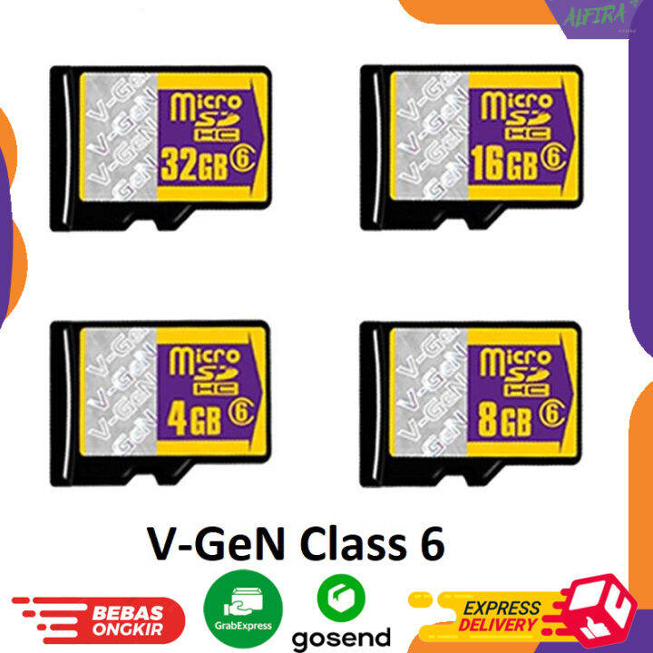 VGen Micro SD Card Class 6 4GB/8GB/16GB/32GB SPEED 48MB/S Kecepatan