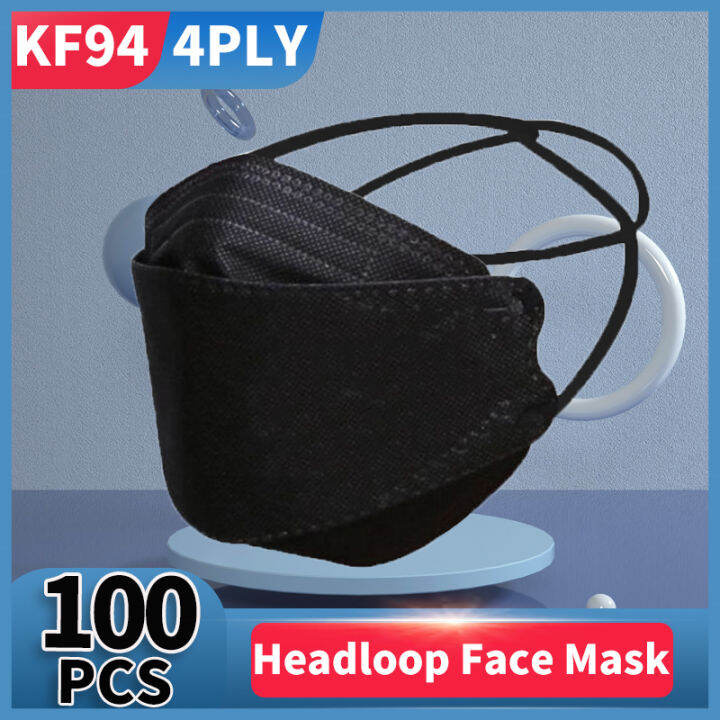 100pcs Kf94 Mask Headloop Korea Hijab Multicolour 50pcs Kn95 N95 Adult