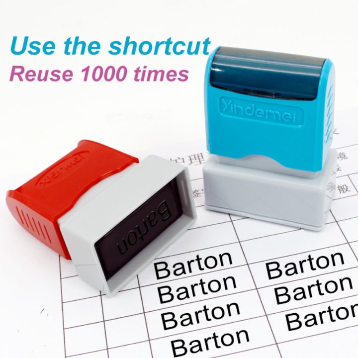 Custom Signature Stamp - Self Inking Customized Signature Stamp | Choose Ink Color (Blue)