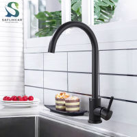 Matte Black Kitchen Faucet Single Handle 360 Degree Rotation Kitchen Crane Hot And Cold Water Mixer Faucet Deck Mount