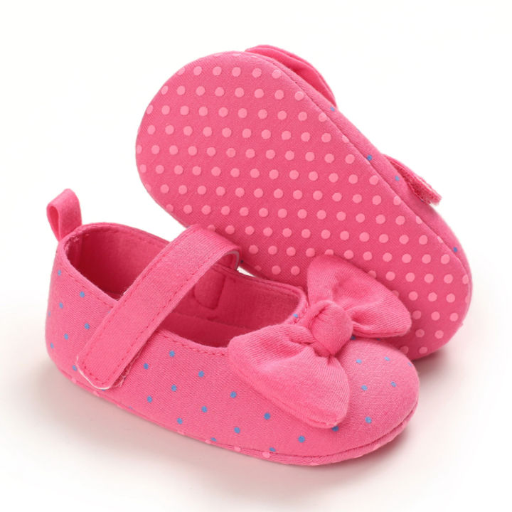 เด็กทารกผู้หญิงรองเท้าส้นเตี้ยด้านล่างเด็กแรกเกิดการ์ตูนรองเท้าใส่เดินแรก