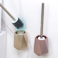 TPR Silicone Head Toilet Brush Nordic Wall-Mounted Or Floor-Standing Toilet Brush Holder Cleaning Brush Bathroom Accessories