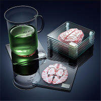 10PiecesSet 3D Organ Brain Specimen Coasters Set Drinks Table Coaster Brain Slices Square Acrylic Glass Drunk Scientists Gift