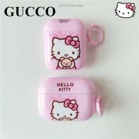 Sanrio Hello Kitty เคสห่อหุ้มสำหรับ Airpods 2 3รุ่นฝาครอบชุดหูฟังโปรไร้สายบลูทูธป้องกันผู้หญิงหญิงสาว