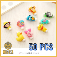 MIMOSA (50 ชิ้น) คละลาย ที่กันสายชาร์จหัก คละลาย รุ่นตัวยาว 3D ตัวล๊อกสาย Charger Cable Protector