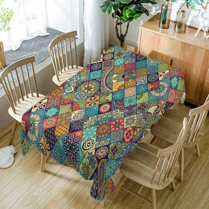 bohemian-style-waterproof-and-stain-proof-geometric-pattern-tablecloth-rectangular-dining-table-tablecloth-kitchen-decoration