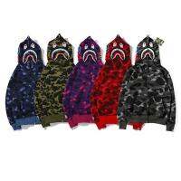 ♧☁BAPE แจ็กเก็ต Bape หัวแบรนด์พอดีอินเทรนด์สไตล์เดียวกัน,เสื้อกันหนาวมีฮู้ดแฟชั่นนอกแขนยาว