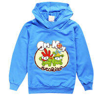 [ในสต็อก] My Om Nom Hoodies สำหรับชายหญิงผ้าฝ้ายผสมการ์ตูนแขนยาวเด็ก3-14ปีกีฬาฤดูใบไม้ผลิและฤดูใบไม้ร่วงเสื้อกันหนาวคลุมด้วยผ้าเสื้อผ้าเด็ก