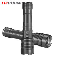 LIZHOUMIL ไฟฉาย LED พลังงานสูง XHP70,สวิตช์คู่ซูมด้วยการซูมได้1500ลูเมน IPX4อลูมิเนียมกันน้ำโคมไฟมือไฟฉายอัลลอยด์