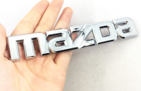 โลโก้ตัวอักษร มาสด้างานพลาสติก ชุบโครเมี่ยม  MAZDA Letter Logo Car Auto Rear Trunk Emblem Sticker Badge Decal Replacement For MAZDA atenza axela mazda2 3 6