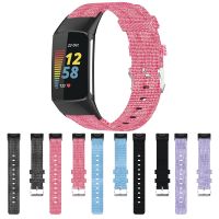 ✆ Pasek z płótna do Fitbit Charge 5 opaska nowa moda bransoletka sportowa wymiana paska w zegarku do Fitbit Charge 5 pasek na rękę