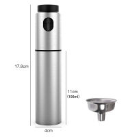 LMETJMA Olive Oil Sprayer Dispenser with Funnel Refillable Glass Vinegar Oil Spray Dispenser For BBQ Grilling Cooking KC0296