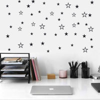 ขนาดผสม Hollow Solid Stars สติ๊กเกอร์ติดผนังสำหรับห้องพักเด็กเนอสเซอรี่ Art Wall Decals ไวนิล DIY Peel และ Stick น่ารัก starry วอลล์เปเปอร์-sdhdfreydf