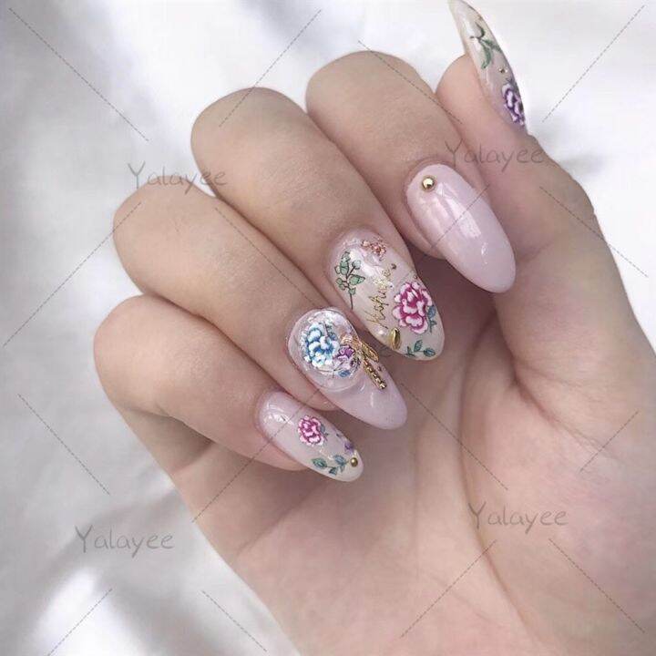 yalayee-japanese-r-time-embroidery-flower-series-ultra-thin-semi-translucent-adhesive-nail-sticker-manicure-phototpy-decal-polish