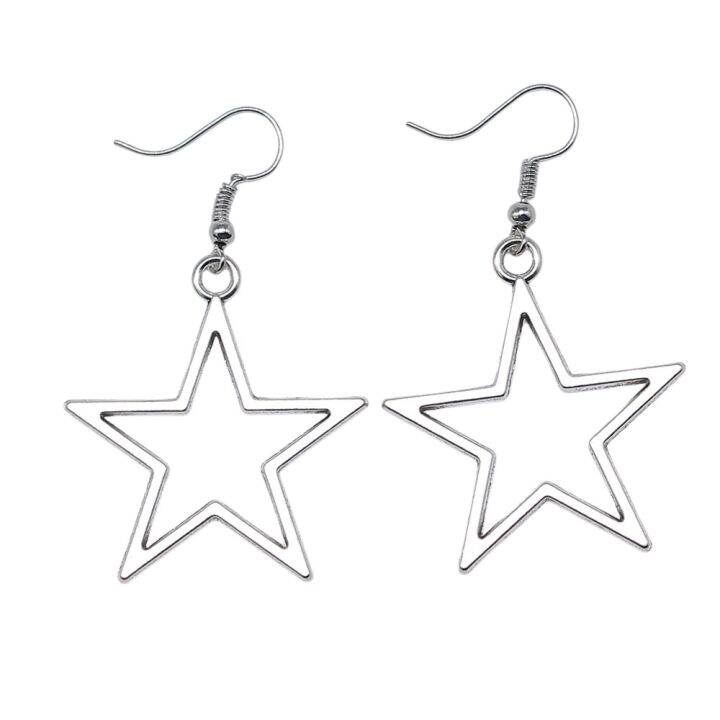 fashion-handmade-simple-design-silver-color-hollow-star-pendant-earrings-women-dangle-earrings-aliexpress