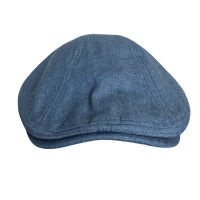 Spring And Summer Casual Men Flat Summer Linen Beret Hat Woman Dark Blue denim Breathable Cap Duckbill Driving Hats BLM268