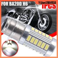 YIJIAN1984918 ใหม่ 33smd สีขาว ไฟจักรยานยนต์ ไฟหน้ารถจักรยานยนต์ H6 BA20D หลอดแอลอีดี