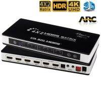 HDMI Matrix สวิตช์4X2 4 In 2 Out Splitter พร้อม Toslink และ4kX เสียงสเตอริโอ2K/30HZ รองรับ3D