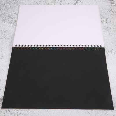 19X26Cm Large Magic Color Rainbow Scratch Paper Note Book Black Diy Drawing Toys Scraping Painting Kid Doodle