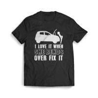 เสื้อผ้าผชเสื้อยืด พิมพ์ลาย I Love It If She Bends Over Fix It Smart สําหรับผู้ชายS-5XL  H2O4