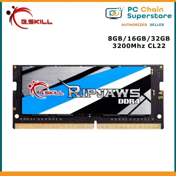 16GB G.Skill Ripjaws 3200MHz DDR4 SO-DIMM CL22 Laptop Memory Module 1.20V
