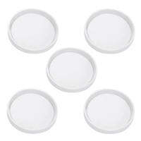 5 Pack Big Diy Round Coaster Silicone Mold, Diameter 3.15Inch/8cm, Molds for Casting with Resin, Cement