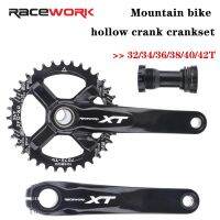 RACEWORK XT ชุดข้อเหวี่ยงจักรยาน Mtb Cranks 104BCD Chainring 32/34/36/38T เชื่อมต่อแท่ง170/175 Hollow Integrated Crank Fixt